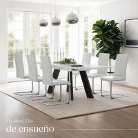 Juego de Sillas de Terciopelo Sillas de Comedor Ergonómicas Versátiles - details 1