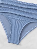 Bikini de Cintura Alta 2025 Traje de Baño de Halter para Mujeres Traje de Baño Sólido - details 8