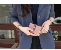 Nueva cartera corta para mujer, cartera sencilla de gran capacidad a la moda para estudiantes, Cartera de cuero, cartera de mano multifuncional para mujer - details 16