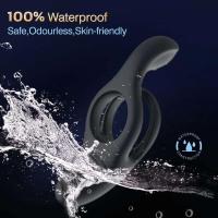 Anillo vibrador de conejo con control remoto SEX para hombres, estimulación testicular, empaque privado - details 4