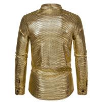 Camisa à manches longues pour hommes, modo nouvelle, estampage à chaud, Diseño personnalisé en diamant, chemises décontractées, boîte de noche, fiesta, vacaciones - details 19