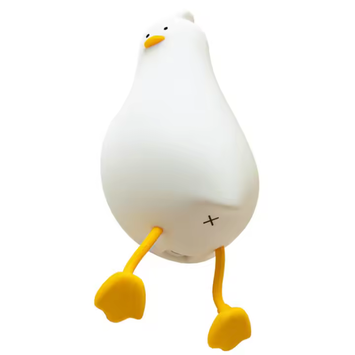 Luces nocturnas de pato plano y rodante, luz LED recargable por USB - 1