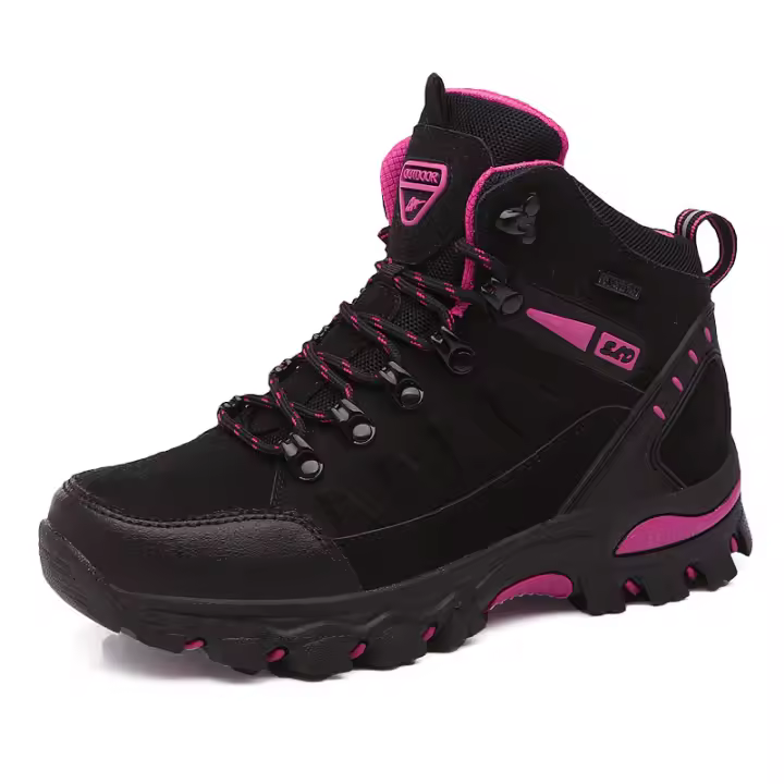 Zapatos deportivos antideslizantes al aire libre de alta calidad para mujer, botas de montaña informales, impermeable de gamuza - 1