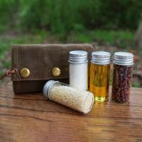 Bolsa de advertencia para botella de condimento portátil, paño encerado para exteriores, pequeña, ligera, impermeable - details 2