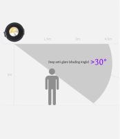 Mini downlight LED regulable integrado, luz de techo COB antideslumbrante de 5W, foco para dormitorio, cocina, vitrina - details 6