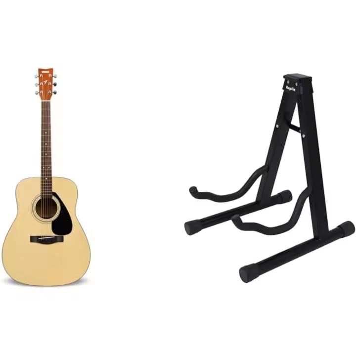 Guitarra Acústica Guitarra Folk 4/4 de Madera, 63.4 cm, Escala 25 Pulgadas, 6 Cuerdas Metálicas, Color Madera Natural - 1