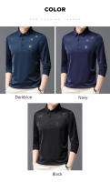 Camiseta de Hombre CASUMANL Estampado Sólido para Primavera y Otoño Cuello Doblado Casual - details 5