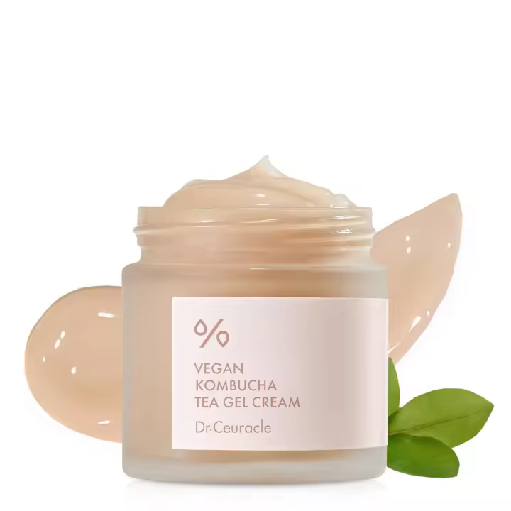 Crema de gel vegana Dr.Ceuracle caliente - Hidratante hidratante acuoso ligero para el cuidado de la piel coreano con extracto de té de Kombucha, semilla de Suower - 1