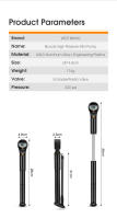 Mini bomba de choque para neumáticos de bicicleta, bomba de horquilla de mano portátil, 320PSI, bomba de aire para bicicleta con válvulas Presta Schrader digitales de presión - details 2