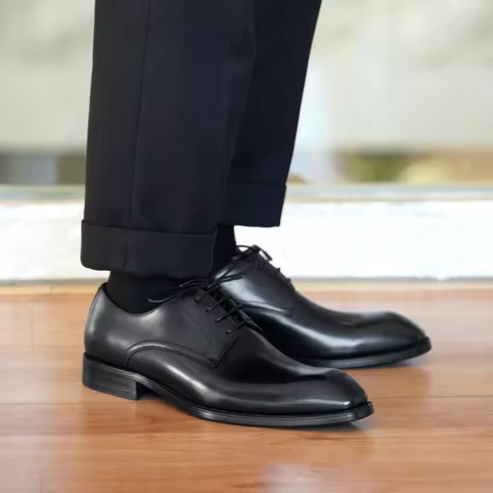 Zapatos de cuero viejos de moda con cabeza cuadrada - 1