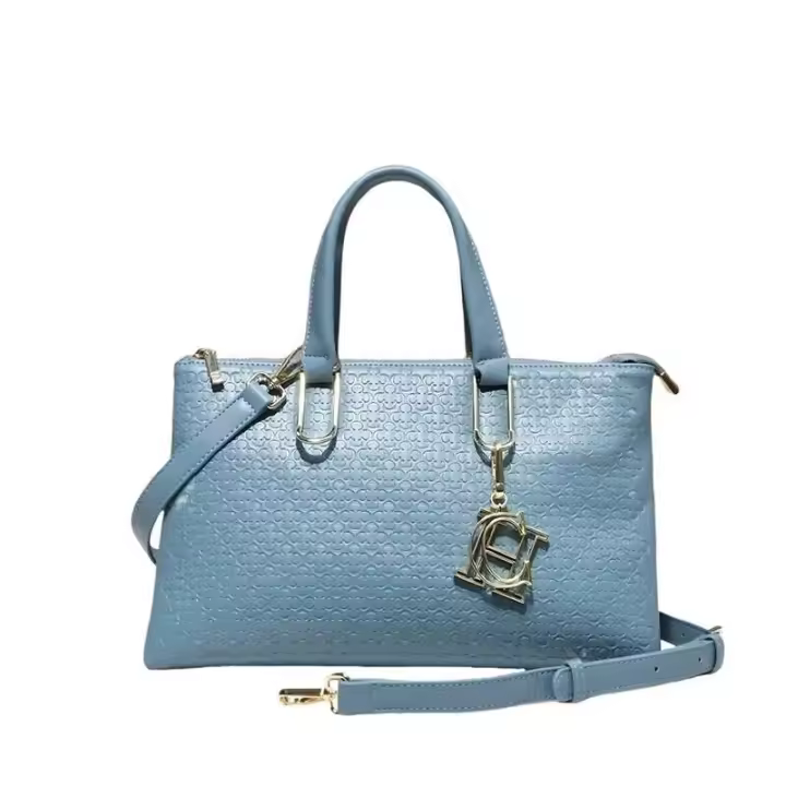 CH Daily Commuter Style Bolso de mano de alta sensación con diseño de letras impresas Bolso de hombro Color puro Moda simple Crossbo para mujer Mochila de lujo de alta gama - 1