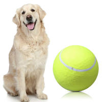 Pelota de tenis gigante para perro, juguete interactivo para masticar, inflable grande pelota de tenis, suministros para mascotas, juguetes para perros de grillo al aire libre, 24CM - details 0