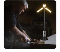 Linterna de camping multifuncional 2 en 1 recargable y retráctil Linterna de camping con gancho Luces de trabajo de emergencia para exteriores - details 11
