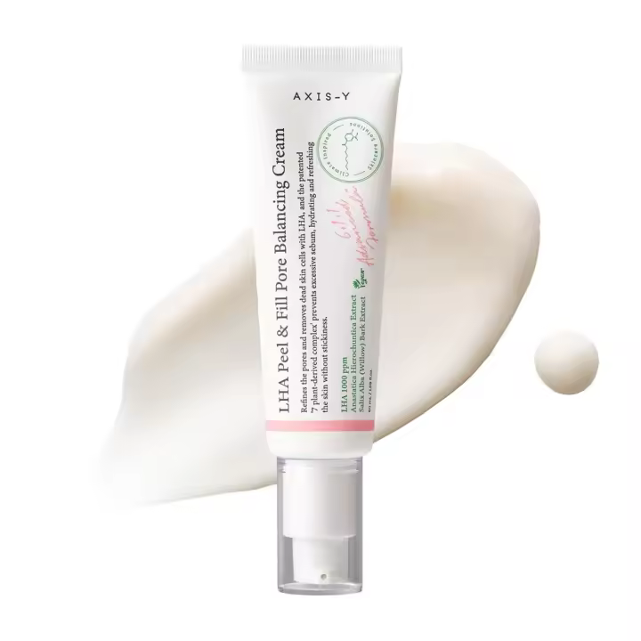 AXIS-Y LHA Peel Fill Balancing Removedor de espinillas y minimizador de poros - Crema hidratante facial vegana coreana para todo tipo de piel - 1