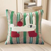 Funda de almohada moderna lavable estilo crema, funda de almohada cuadrada cómoda de dibujos animados, funda de almohada suave bordada con toalla, decoración del hogar - details 5