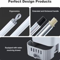 Kit de escobilla y soporte para inodoro Tamaño compacto Fácil de almacenar y organizar Montable en la pared - details 1