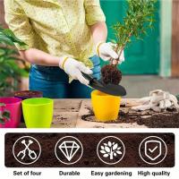 Juego De 4 Herramientas De Jardín Con Mango De Plástico: Shovel Para Rastrillar La Hierba, Palas Y Pala De Jardín - details 1