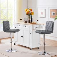 Bar Altura Ajustable 92-113,5cm Sillas de Bar Asientos Giratorios Diseño Moderno Taburetes Altos Blanco - details 4