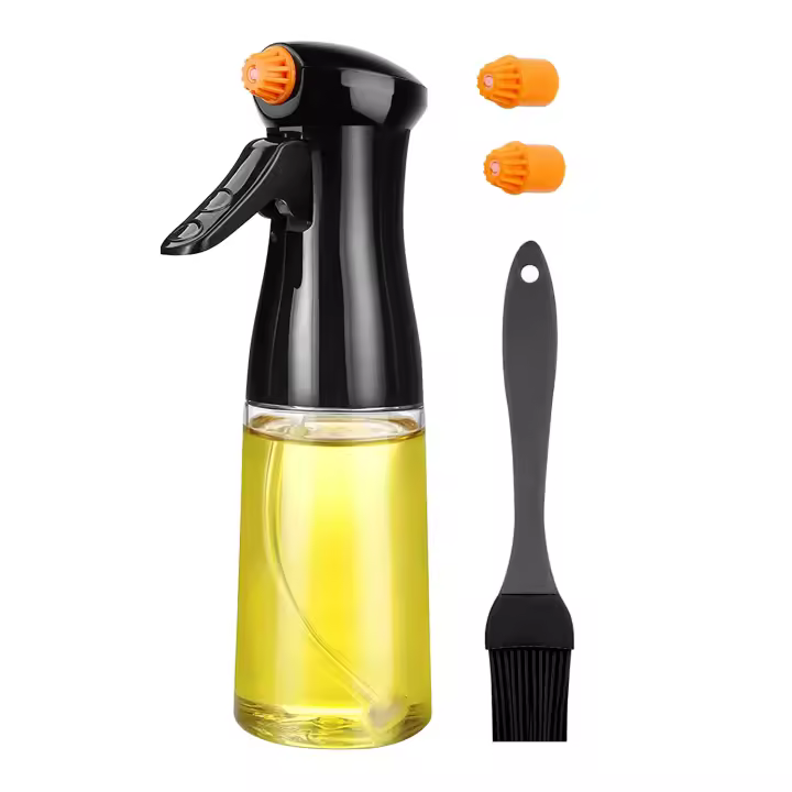 Pulverizador de aceite para cocina, botella de oliva, Mister Air Fryer, 7Oz/200Ml, Spritzer de vinagre, negro - 1