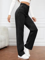 Pantalones vaqueros elásticos lavados para mujer, jeans de pierna recta, moda - details 16