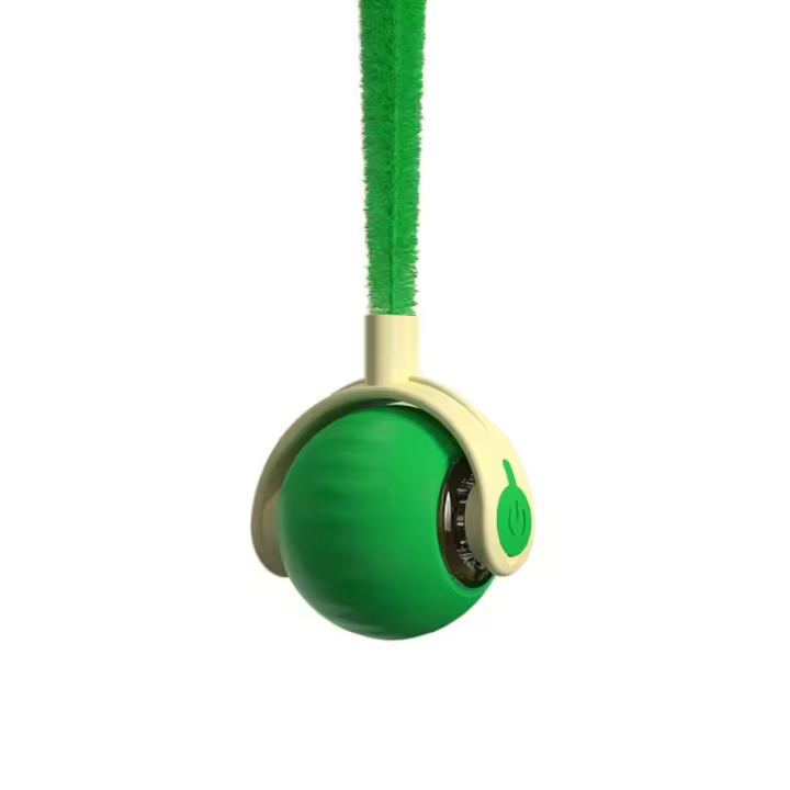 Juguete automático recargable para gatos, pelota interactiva con cola de ratón de imitación, Bola interactiva de silicona Flexible para adiestramiento de perros y gatos, auto Hola - 1