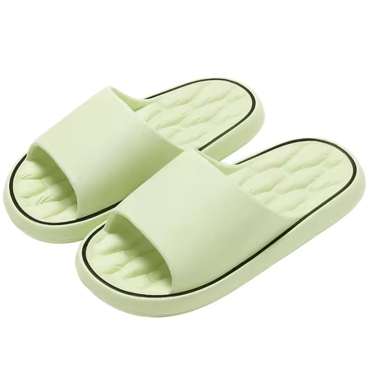 Zapatillas de baño de las mujeres de verano interior antideslizante pisando mierda de fondo suave hogar hogar rombo masaje zapatillas frescas de los hombres al por mayor - 1