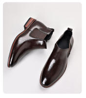 Chelsea botas de hombre de manga británica retro de talla grande botas de cuero británicas - details 18