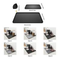 Alfombrilla para máquina de café 2 en 1 fácil de limpiar, almohadilla de drenaje de silicona impermeable, almohadilla aislante antideslizante para encimera, hogar - details 0