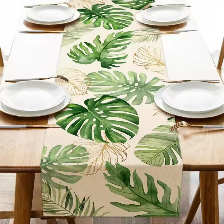 Cordillos de Mesa de Lino de Verano Tropicalismo en Tu Mesita Decoración de Fiesta al Aire Libre - 1