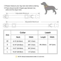 correa ustables cuero PU perro, Collar duradero cuerda de plomo mascotas, suave para perros pequeños, medianos y randes, - details 0