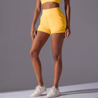 Hamidou-pantalones cortos de Yoga para mujer, Shorts de malla transparente, ajustados, transpirables, de secado rápido, para gimnasio - details 14