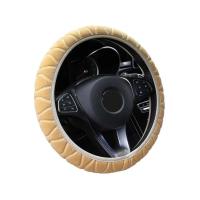 Funda de felpa para volante de coche, cuero corto suave y cálido, antideslizante, decoración de coche para hombres y mujeres, invierno - details 0