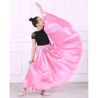 Trajes de danza del vientre para niños y niñas, vestidos de satén liso de Bollywood indio, actuaciones gitanas - details 1