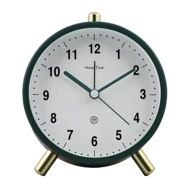 Relojes electrónicos de moda europea y americana, reloj despertador pequeño minimalista para niños, verde oscuro - 1