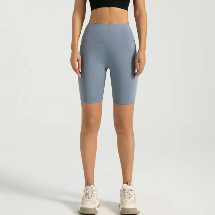 Pantalones cortos deportivos y de fitness, pantalones de cadera color melocotón, leggings elásticos de cintura alta para mujer, yoga para mujer - 1