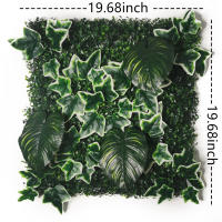 Decoración del hogar planta Artificial pared césped planta eucalipto rosa césped Panel valla cubierta decoración hogar 50*50CM - details 2