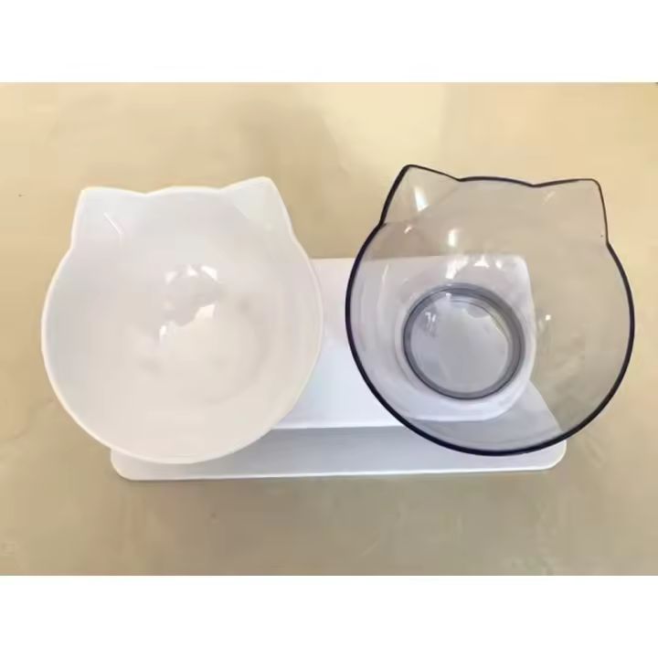Cuenco Doble Antideslizante para Gatos y Perros Alimentador Automático de Mascotas con Soporte - 1