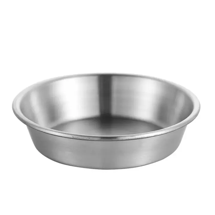 Cuenco redondo de acero inoxidable para inmersión, plato de condimentos para Sushi, vinagre, soja, fruta, pastel, aperitivos - 1