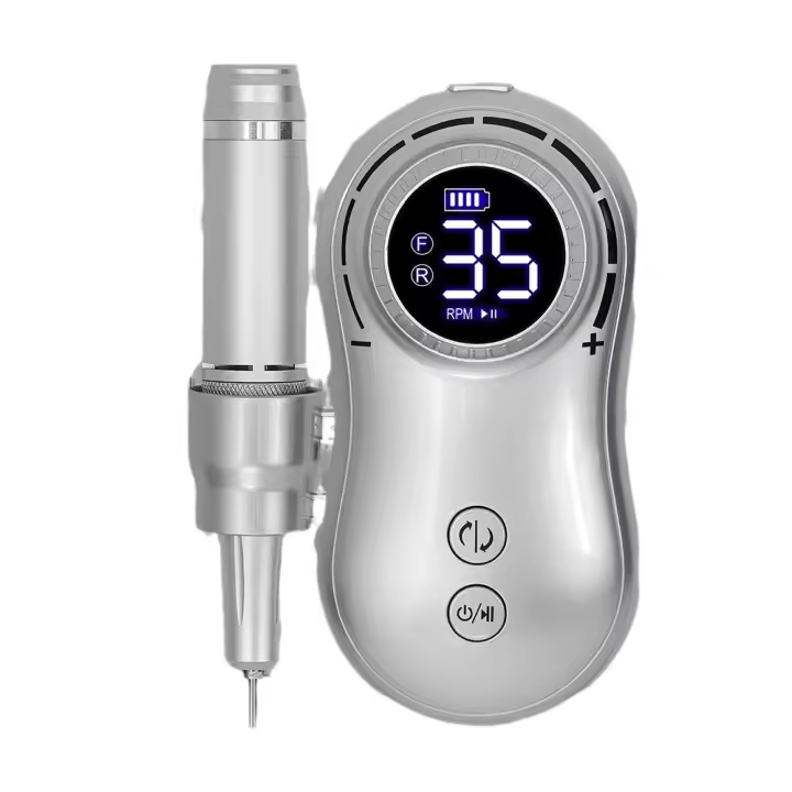 Máquina pulidora de uñas con pantalla LCD, herramienta recargable para manicura, portátil, 35000RPM - 1