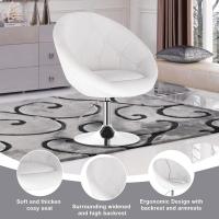 Taburete de Bar de Acero Cromado Taburete Bajo de Silla de Bar Taburete de Conferencia de Peluquería Taburete de Oficina Blanco BH41ws-1 - details 3