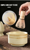 Juego de Té Matcha de Bambú Seguro 4 Piezas de Cucharada y Palillo para Preparación de Bebidas Interior - details 3