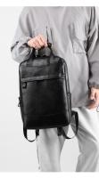 Mochila Pu para hombres, mochila para estudiantes universitarios minimalistas, bolsa de computadora para viajes de negocios, bolso de ocio de gran capacidad - details 18