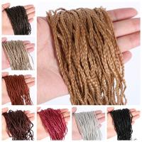24 hebras/lote de extensiones de cabello con trenzas Zizi senegalesas largas, trenzas en caja de color marrón, pelo trenzado de ganchillo sintético gris - details 0