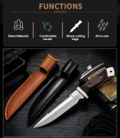 Cuchillo recto portátil para acampar al aire libre, cuchillo para exteriores de alta dureza, pesca al aire libre - details 1
