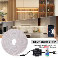 Tira de luces LED COB de 220V, 288led/m, luz de neón con WIFI, Control remoto de 23 teclas, 3000K, 4000K, 6000K, Kit de enchufe de alimentación de la UE - details 7