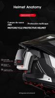 Casco moto integral hombre mujer aire libre trail Deportes Protector - details 5