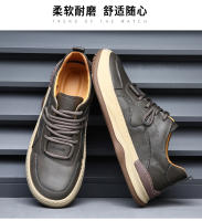 Cuero de vaca, cuero genuino, transpirable, versátil, deportivo, casual, zapatos para hombre - details 17