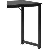 Mesa de ordenador de 100 cm, mesa de trabajo con estante, robusta y fácil de instalar, madera y metal, diseño moderno, estilo industrial - details 24