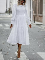 Vestido elegante de manga larga con cintura elegante de otoño e invierno para mujer - details 12