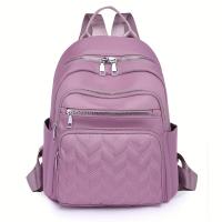 Mochila Vintage Gran Capacidad para Mujer - Bolso Casual de Nylon Ligero, Correas Ajustables, Cierre de Cremallera - details 9